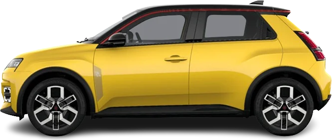 Side view photo of Renault 5 E-Tech EV40 95hp (2025-...) on transparent background