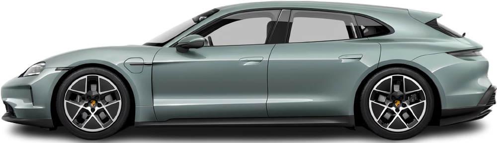 Side view photo of Porsche Taycan RWD Sport Turismo (2024-…) on transparent background