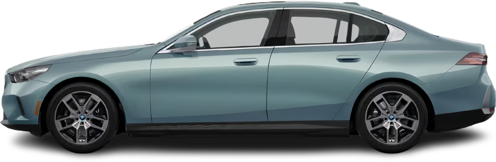 Side view photo of BMW i5 xDrive40 (2024-2025) on transparent background