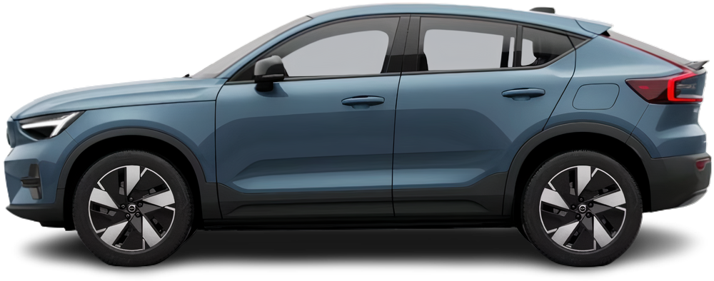 Side view photo of Volvo C40 Recharge (EC40) Single Motor Extended Range (2022-...) on transparent background