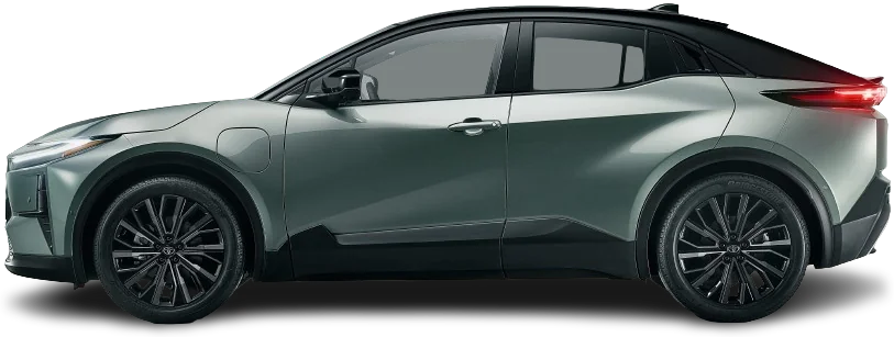 Side view photo of Toyota C-HR+ 77 kWh FWD (2025-…) on transparent background