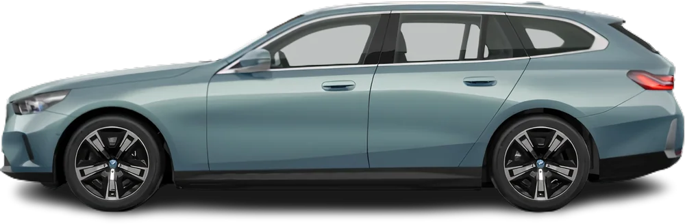 Side view photo of BMW i5 Touring eDrive40 (2025-…) on transparent background