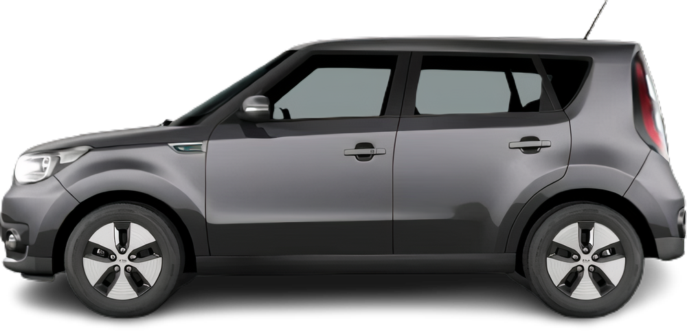 Side view photo of Kia Soul EV (2017-2019) on transparent background