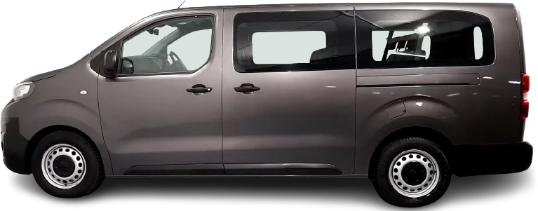 Side view photo of Peugeot e-Expert Combi Standard 75 kWh (2021-2024) on transparent background