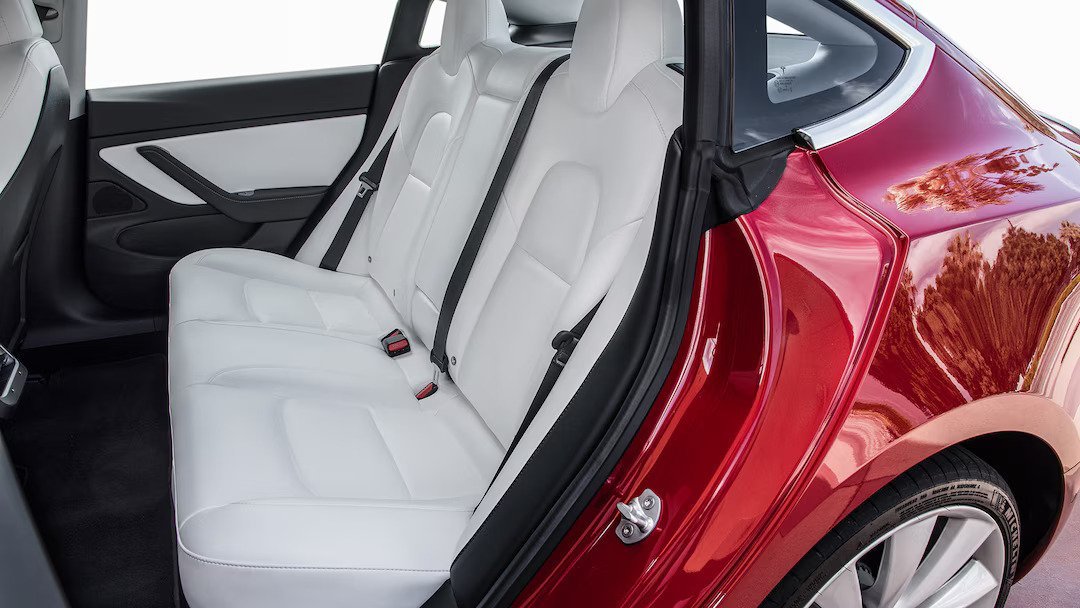 Tesla Model 3 Performance (2018-2024) rear seats, back seats, passenger seats, legroom, headroom, interior