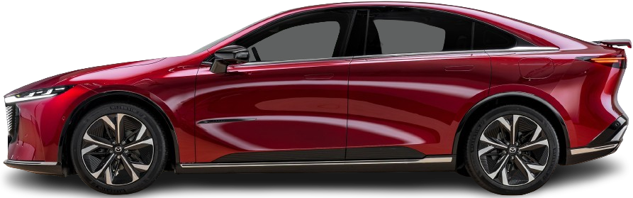 Side view photo of Mazda 6e Long Range (2025-…) on transparent background