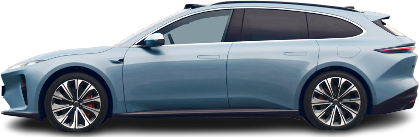 Side view photo of NIO ET5 Touring Standard Range (2023-…) on transparent background