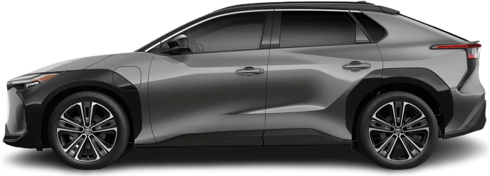Side view photo of Toyota bZ4X FWD (2022-2025) on transparent background