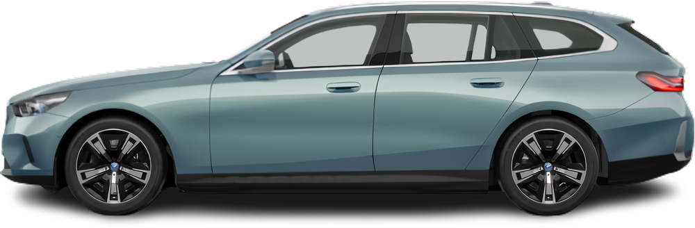 Side view photo of BMW i5 Touring eDrive40 (2024-2025) on transparent background