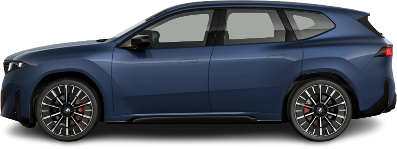 Side view photo of BMW iX3 50 xDrive (2025-…) on transparent background