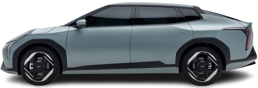 Side view photo of Kia EV4 Sedan Standard Range (2025-…) on transparent background