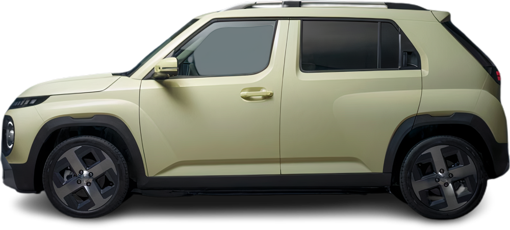 Side view photo of Hyundai Casper (Inster) Electric Standard Range (2024-...) on transparent background