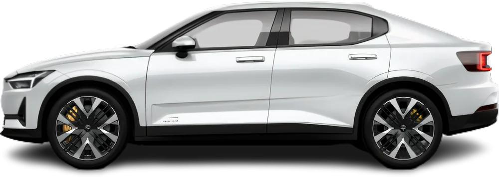 Side view photo of Polestar 2 Long Range Single Motor (2023-…) on transparent background