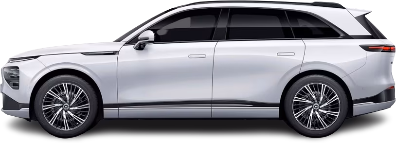 Side view photo of XPENG G9 RWD Long Range (2023-…) on transparent background