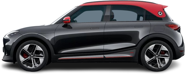Side view photo of Smart #1 Brabus (2023-…) on transparent background