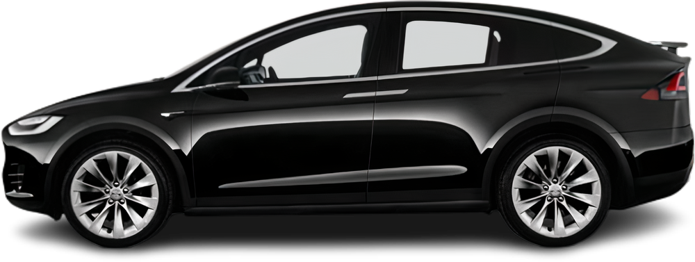 Side view photo of Tesla Model X Long Range Plus (2020-2021) on transparent background