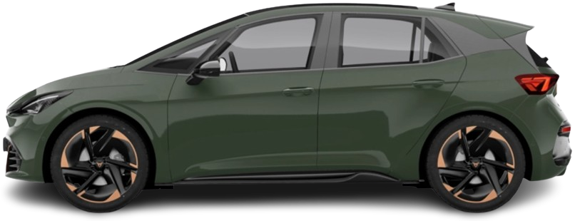 Side view photo of Cupra Born VZ (2024-…) on transparent background