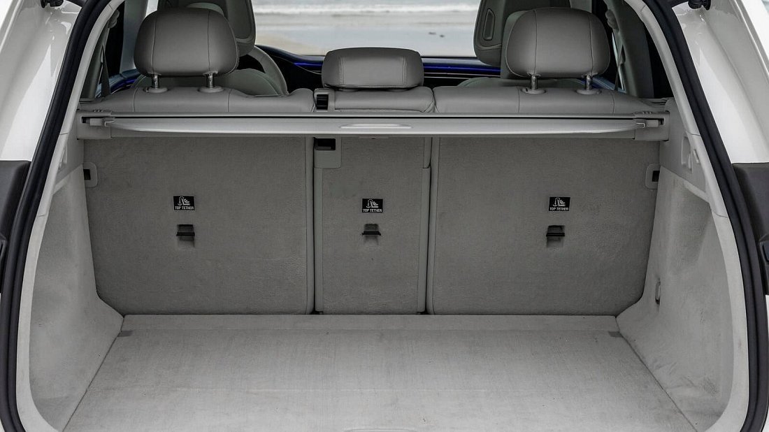 Mercedes EQE SUV AMG 53 4MATIC+ (2023-…) trunk, boot, seats up, seats upright, cargo space, cargo volume, cargo capacity, storage