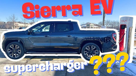 Video: Charging a GMC Sierra EV Denali Max Range at a Tesla Supercharger