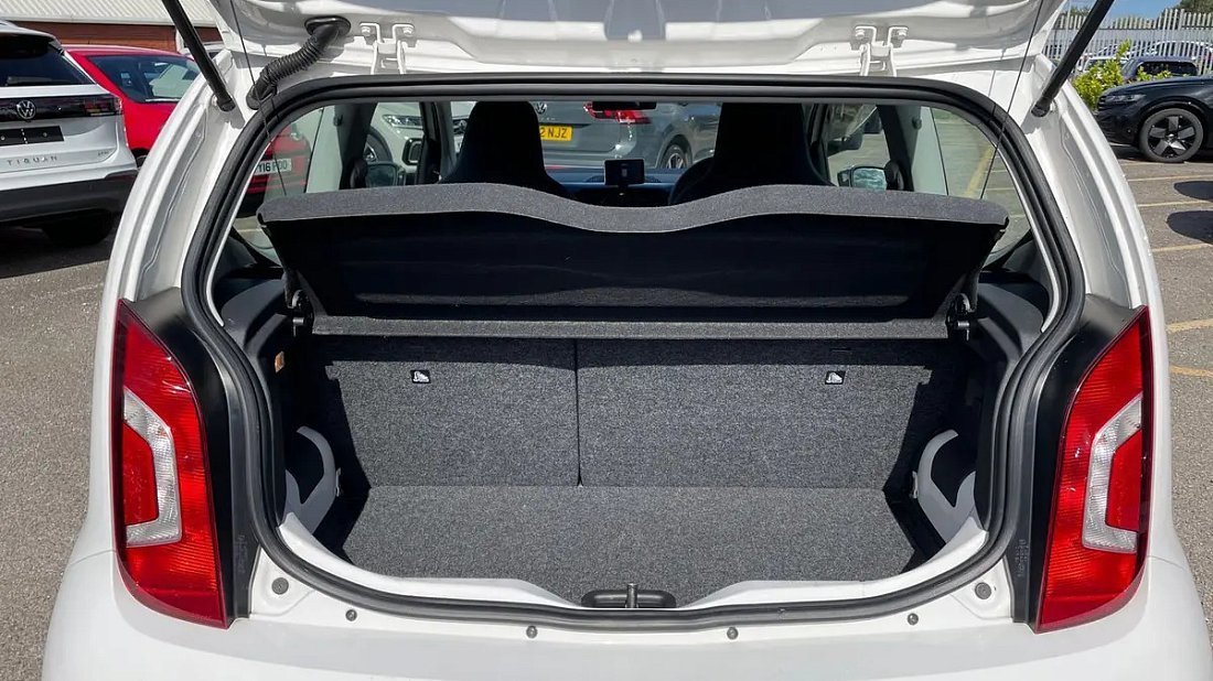 Volkswagen e-Up! 18.7 kWh (2013-2019) trunk, boot, seats up, seats upright, cargo space, cargo volume, cargo capacity, storage