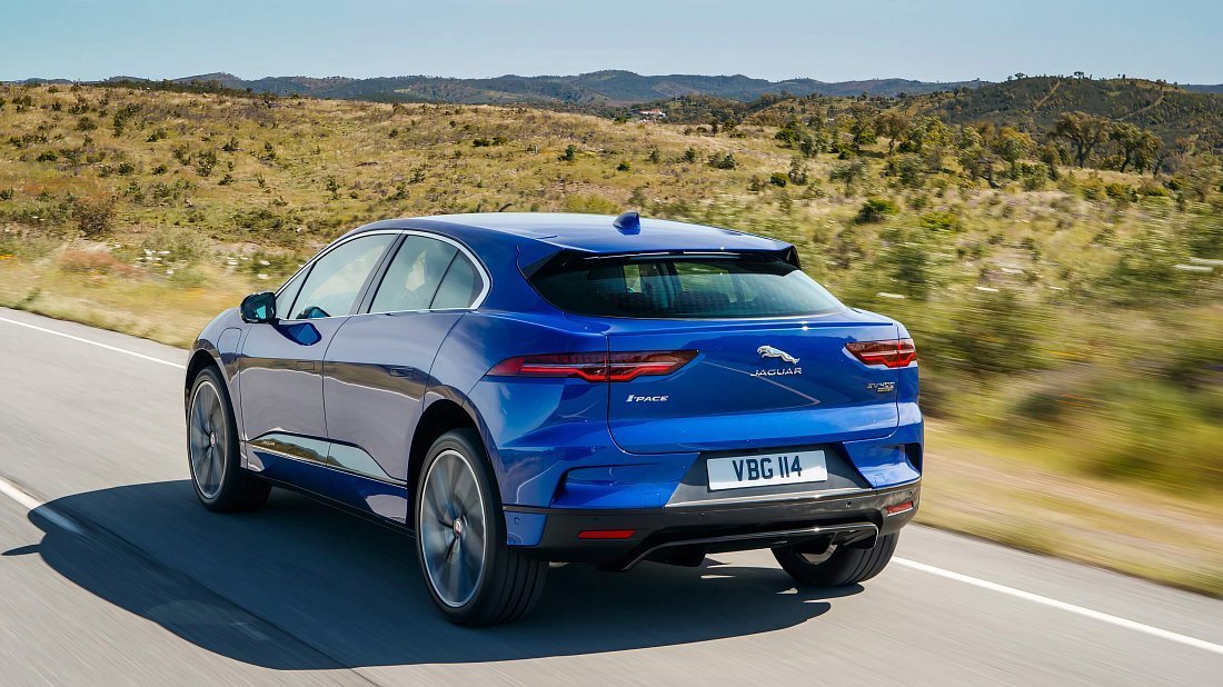 Jaguar I-Pace EV320 (2020-2024) rear quarter, three-quarter view, diagonal, exterior