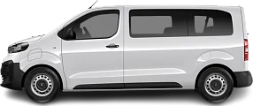 Side view photo of Citroën e-Jumpy Combi XS 50 kWh (2020-2022) on transparent background