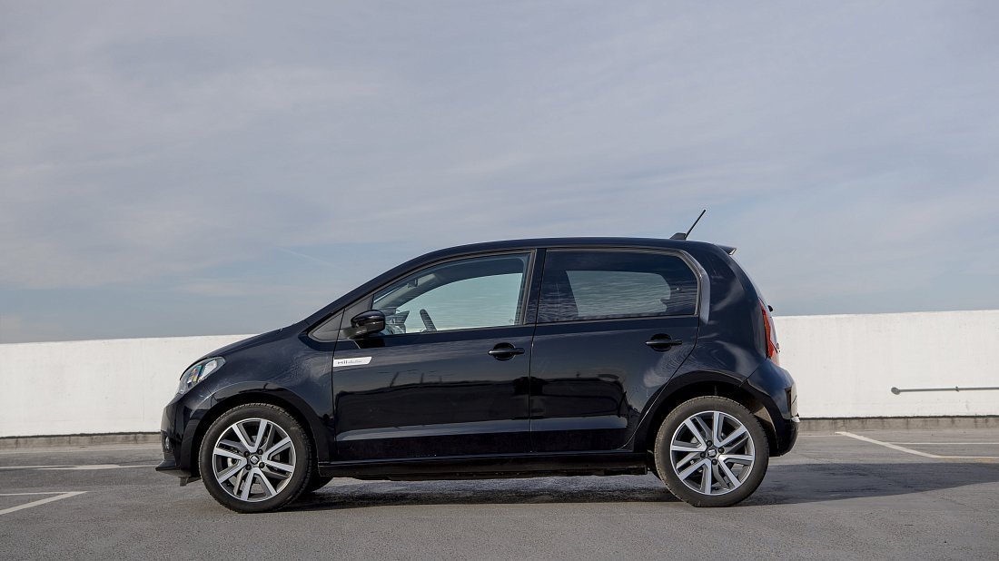 Seat Mii Electric (2019-2021) side profile, silhouette, doors, wheels, exterior