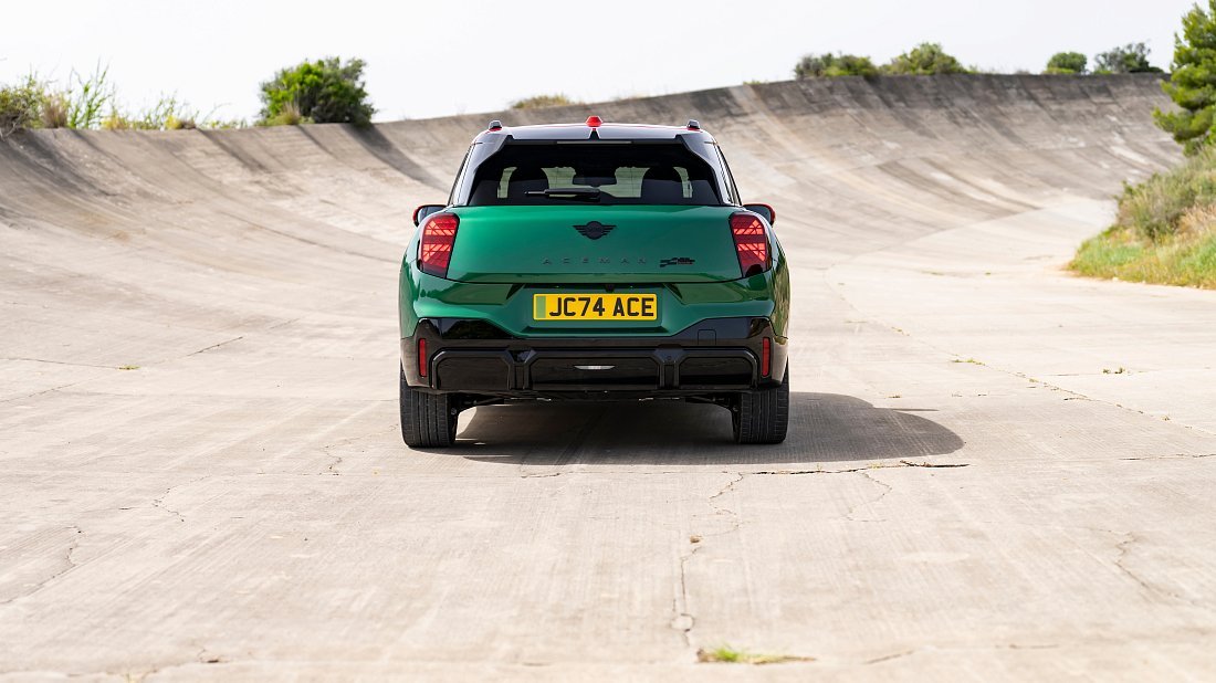 Mini Aceman JCW (2024-…) rear view photo, taillights, trunk, spoiler, badge, bumper, exterior