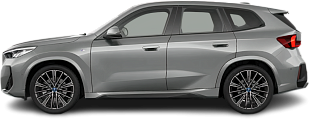 Side view photo of BMW iX1 eDrive20 (2023-…) on transparent background
