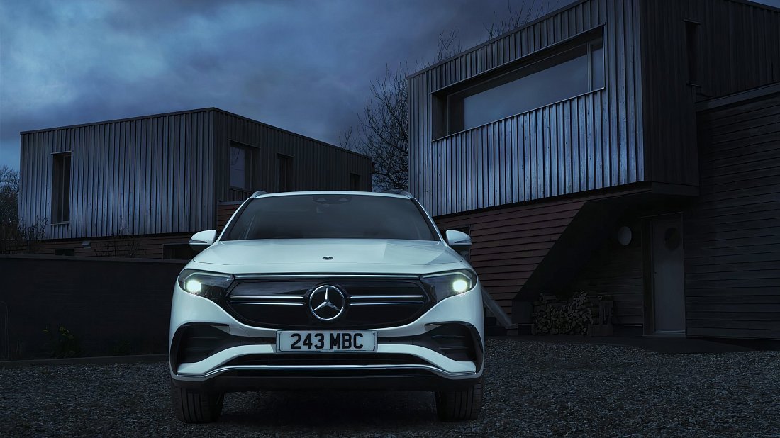 Mercedes EQA 250+ (2022-2023) front fascia photo, grille, headlights, bumper, exterior