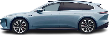 Side view photo of NIO ET5 Touring Long Range (2023-…) on transparent background