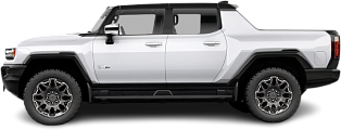 Side view photo of GMC Hummer EV Pickup 3X Extended Range (2021-…) on transparent background