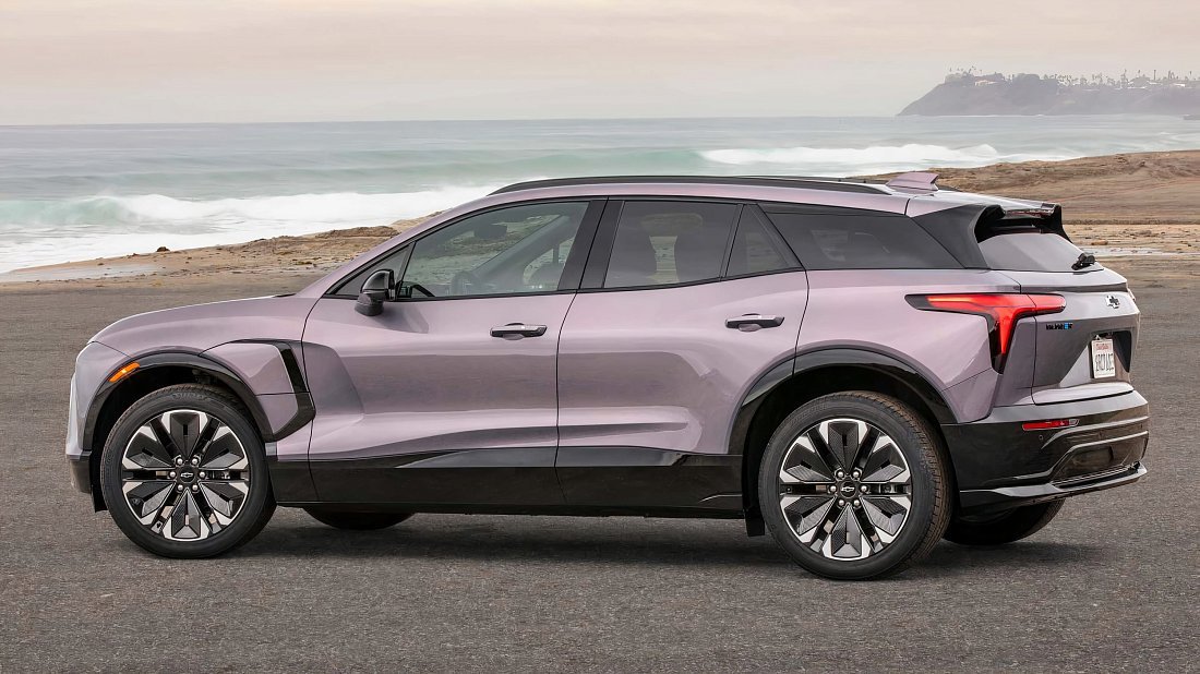 Chevrolet Blazer EV FWD (2025-…) side profile, silhouette, doors, wheels, exterior