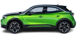Side view photo of Opel Mokka Electric 54 kWh (2023-…) on transparent background