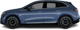 Side view photo of Mercedes EQE SUV AMG 43 4MATIC (2022-…) on transparent background
