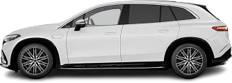 Side view photo of Mercedes EQS SUV 450+ (2022-2023) on transparent background