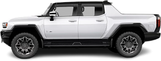 Side view photo of GMC Hummer EV Pickup 2X (2023-…) on transparent background
