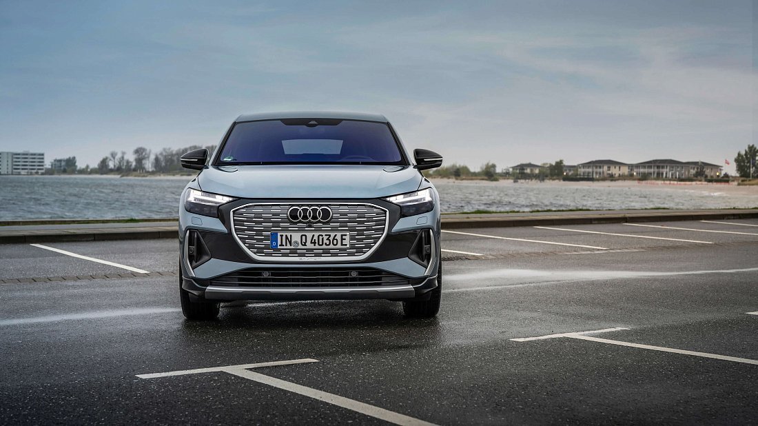 Audi Q4 Sportback e-tron 35 (2024-...) front fascia, grille, headlights, bumper, exterior