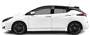Side view photo of Nissan Leaf 60 kWh (2022-…) on transparent background