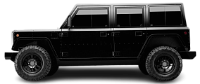 Photo Bollinger Motors B1 120 kWh side view, tranparent background