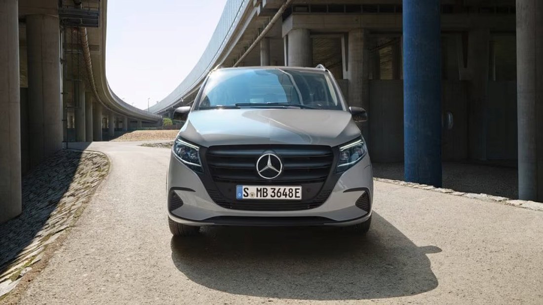 Mercedes eVito Tourer Long 60 kWh (2024-...) front fascia photo, grille, headlights, bumper, exterior