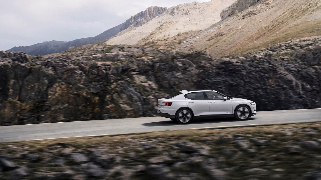 Polestar 2 Long Range Single Motor (2023-…) side profile, silhouette, doors, wheels, exterior