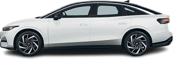 Side view photo of Volkswagen ID.7 Pro (2023-…) on transparent background