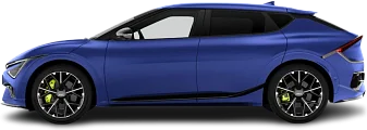 Side view photo of Kia EV6 GT (2025-…) on transparent background