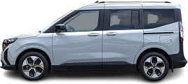 Side view photo of Ford e-Tourneo Courier (2024-…) on transparent background