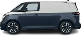 Side view photo of Volkswagen ID.Buzz Cargo (2022-2024) on transparent background