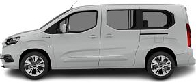 Side view photo of Toyota Proace City Verso Electric L2 50 kWh (2021-2024) on transparent background