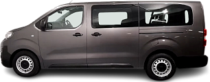 Side view photo of Peugeot e-Expert Combi Compact 50 kWh (2021-2022) on transparent background