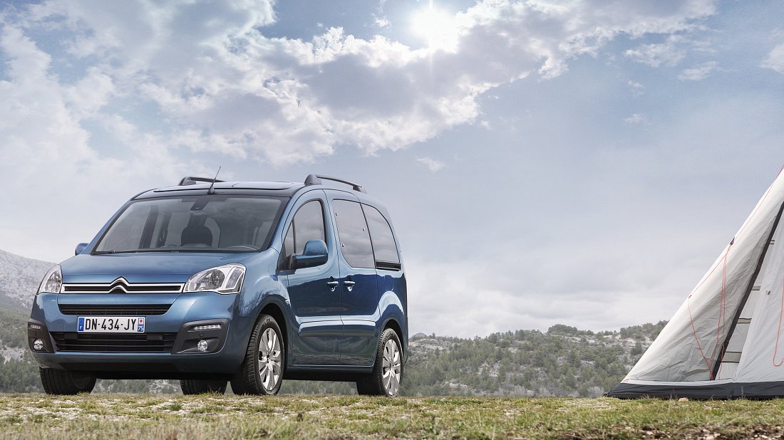 Citroën e-Berlingo Multispace (2017-2020) front view, front quarter, diagonal, exterior