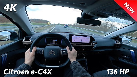 Video: Citroen e-C4X 2024 POV Test drive 4K (136 HP) City - Highway